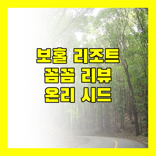 보홀 섬 리조트 완전 정복! 온리 시드부터 다이빙 어딕션까지, 꼼꼼 리뷰 대방출!