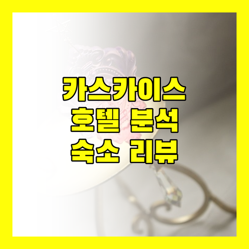 카스카이스 호텔 완벽 분석 숙소 규정부터 생생한 리뷰까지!
