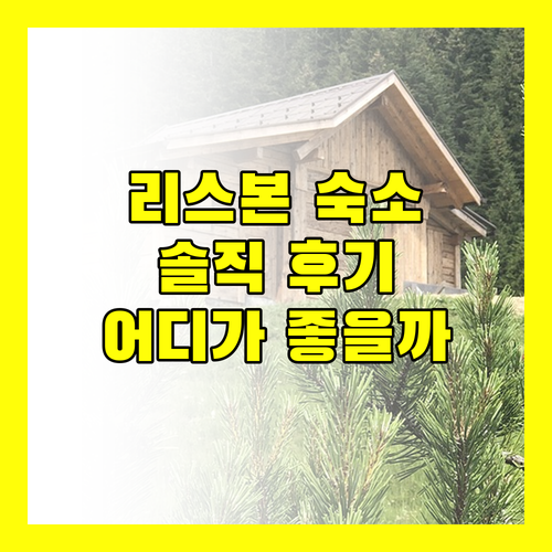 리스본 아파트먼트 숙소, 어디가 좋을까? 솔직 후기 대방출!