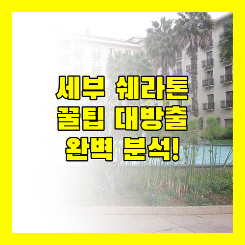 쉐라톤 세부 막탄 리조트 완벽 분석! 놓치면 후회할 꿀팁 대방출