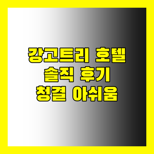 강고트리 호텔 슈웨탐바라 숙박 후기 청결도는 아쉬워요