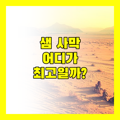 샘 사막 최고의 선택? 조스텔 vs 데저트 포트 리조트 리얼 후기 대방출
