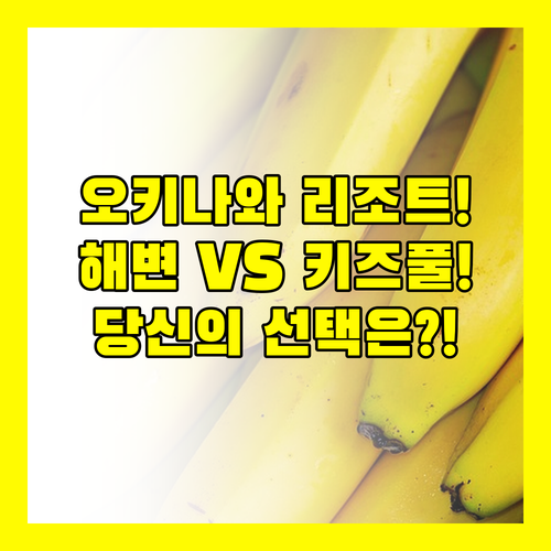 ANA 몬토레 미유키 오키나와 온나손 리조트 비교 전용 해변 VS 키즈 수영장 당신의 선택은?
