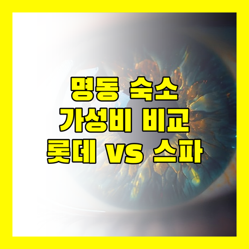명동 가성비 숙소 찾기 롯데시티호텔 스카이파크 비교 분석 어때요?