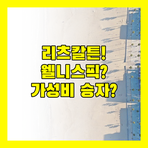 오키나와 나고 숙소 리츠칼튼 웰니스 탈라소 가성비 리조넥스 중 당신의 취향은 무엇인가요